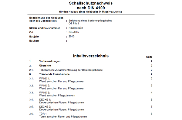 Innerer Schallschutz